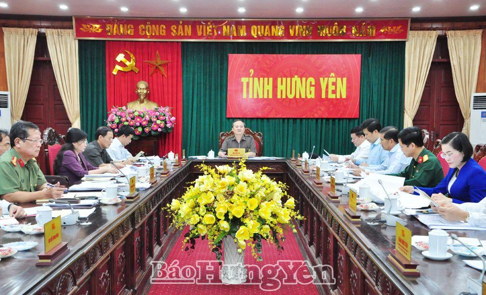 Hội nghị Ban Thường vụ Tỉnh ủy