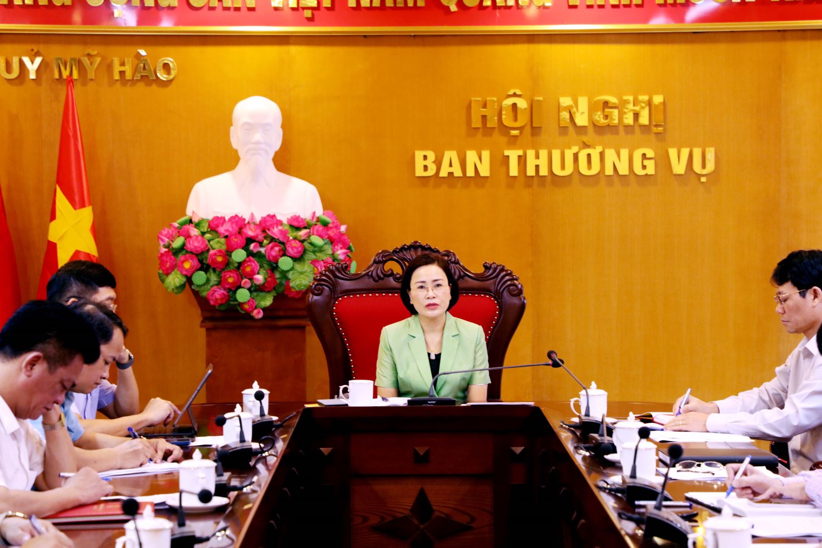 Ban Thường vụ Thị ủy Mỹ Hào triển khai phương án phòng, chống lũ, lụt trên địa bàn