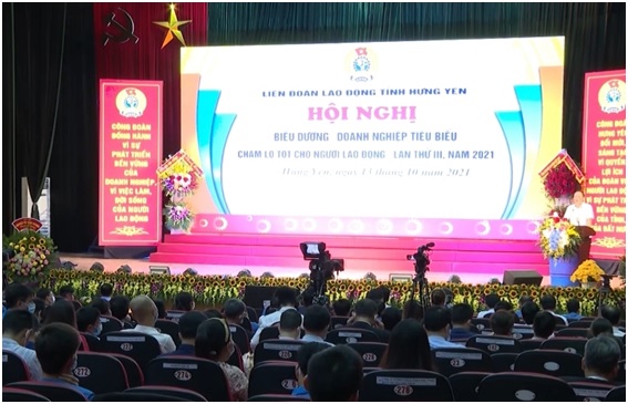 Hội nghị biểu dương doanh nghiệp tiêu biểu chăm lo tốt cho người lao động năm 2021