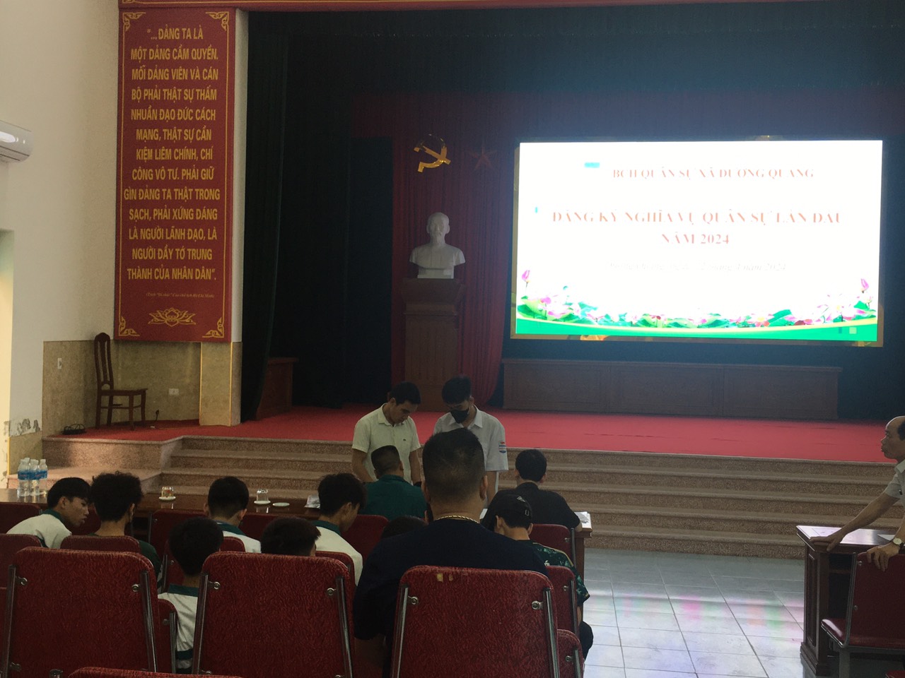 Hội nghị đăng ký nghĩa vụ quân sự lần đầu năm 2024 xã Dương Quang